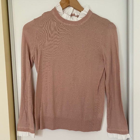14th & Union Rose Collared Sweater Blouse - Picture 1 of 6